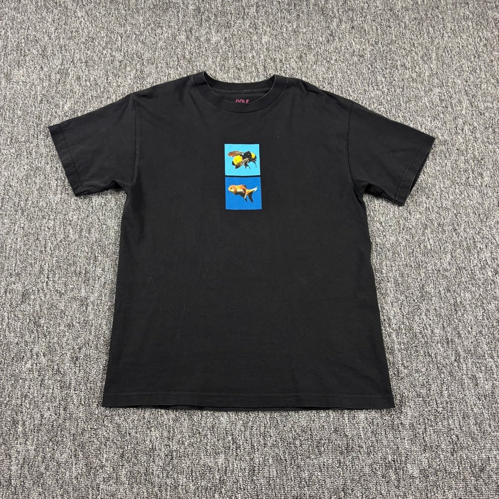 Tyler The Creator Golf Wang Flower Boy Bee Goldfish Tour T-Shirt Black Medium
